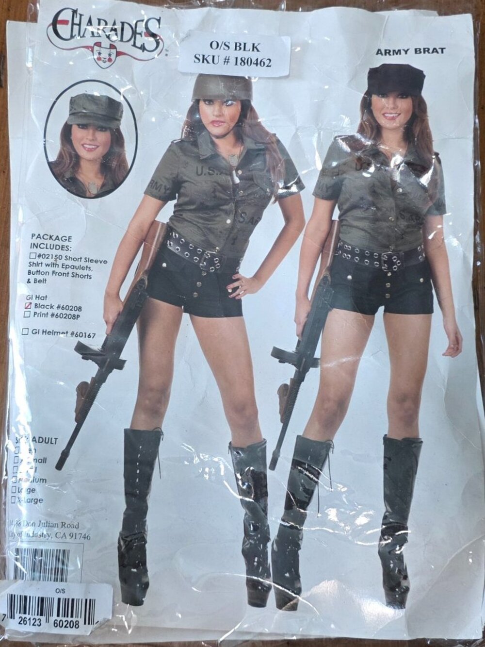 Women's CHARADES Sexy Army Brat Halloween Costume Sz M/L - Full Outfit Military